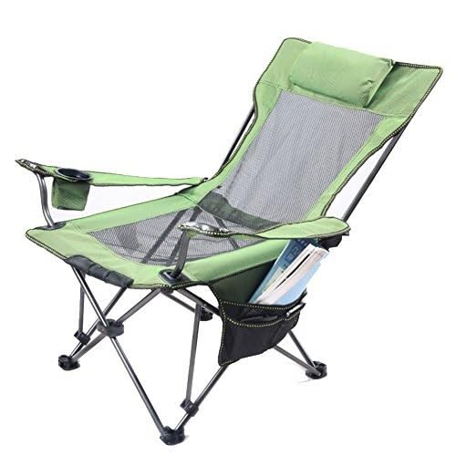 Adjustable Reclining Camping Chair with Headrest