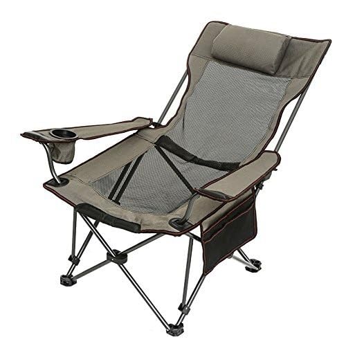 Adjustable Reclining Camping Chair with Headrest