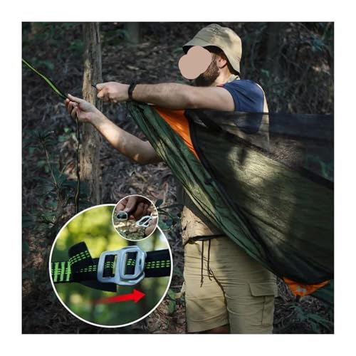 Anti-Rollover Camping Hammock with Mosquito Net