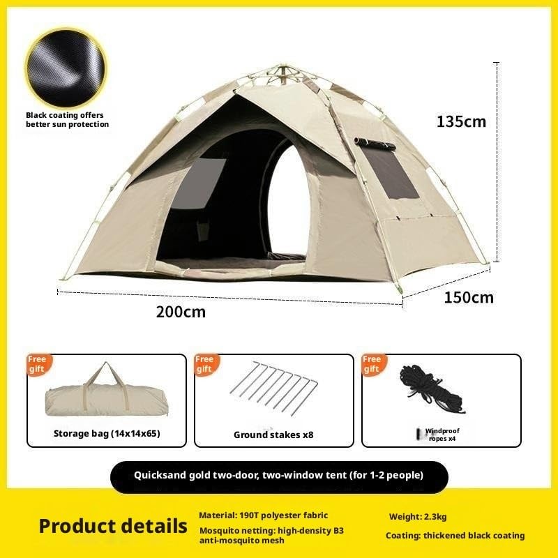 Tents for Camping Quick-Open Camping Tent, 2-Person