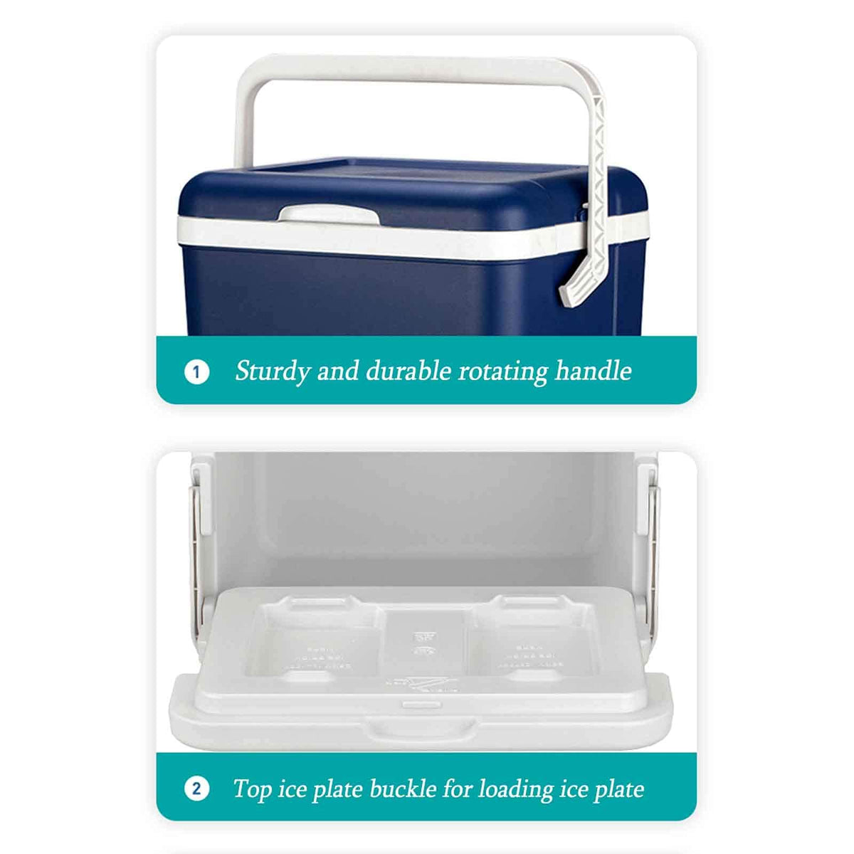 Portable Insulated Cooler with Wheels