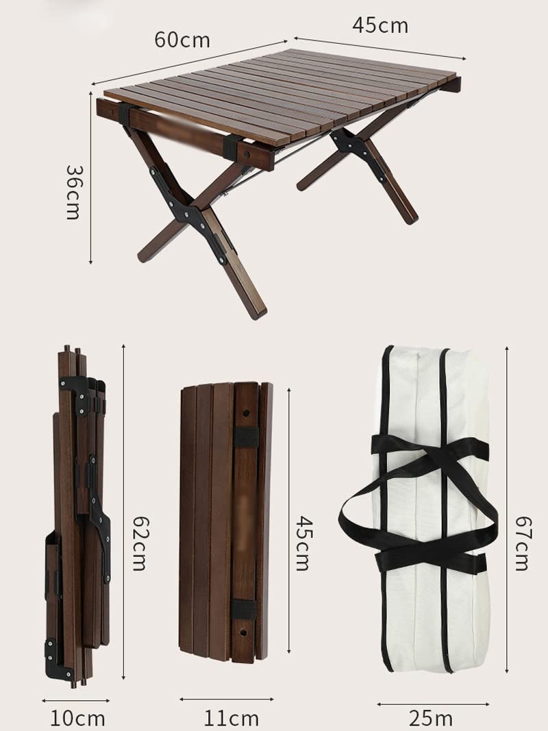 Portable Walnut Folding Camping Table