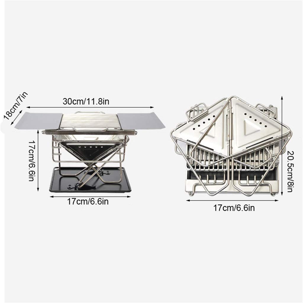Portable Stainless Steel Folding Charcoal Grill