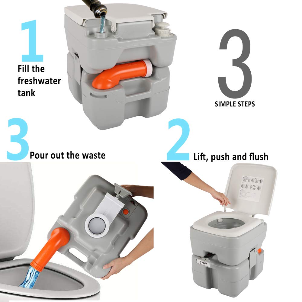 Portable Camping Toilet with Carrying Bag