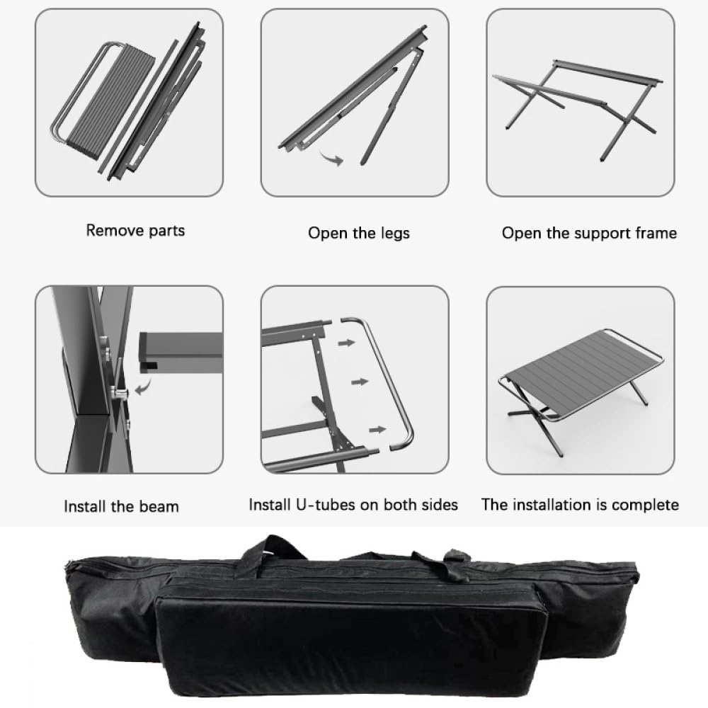 Portable Aluminum Camping Table & Chair Set