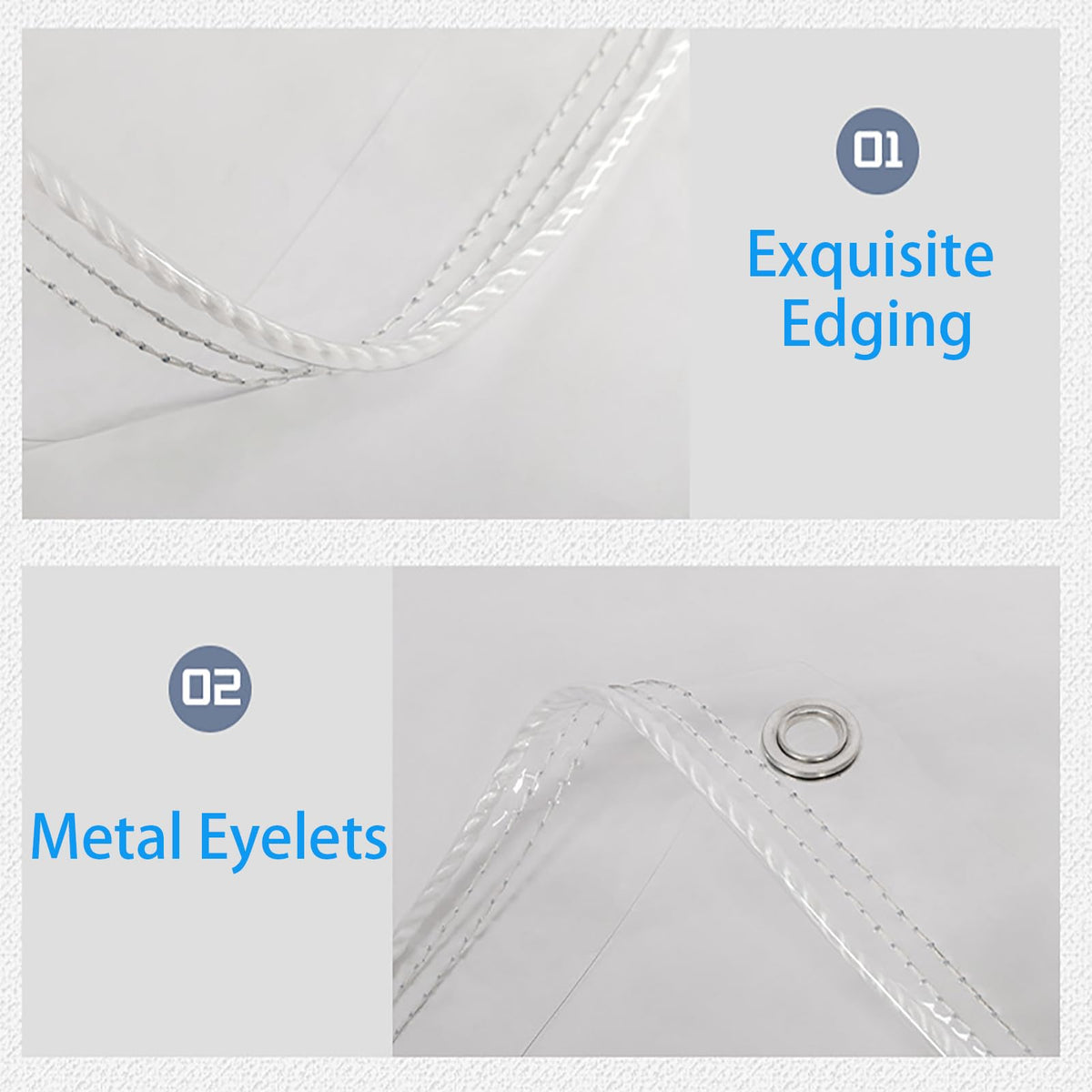 Clear Waterproof Tarp with Grommets