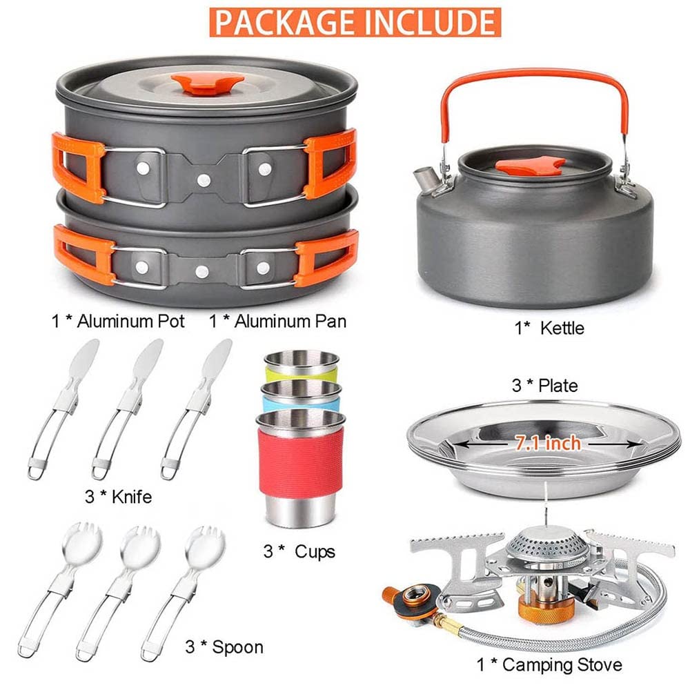 Camping Cookware & Stove Set