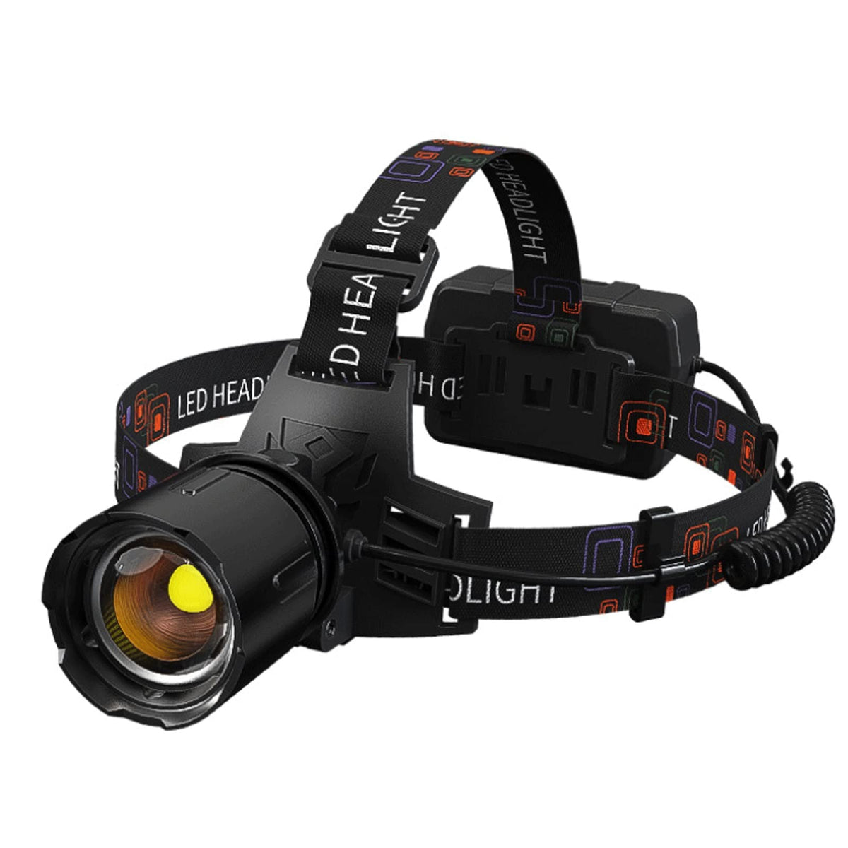LED Zoom Headlamp with 300m Beam