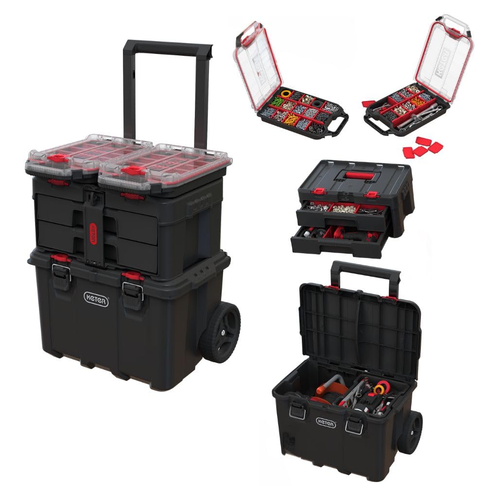 Keter Stack-n-Roll Modular Tools Organizer