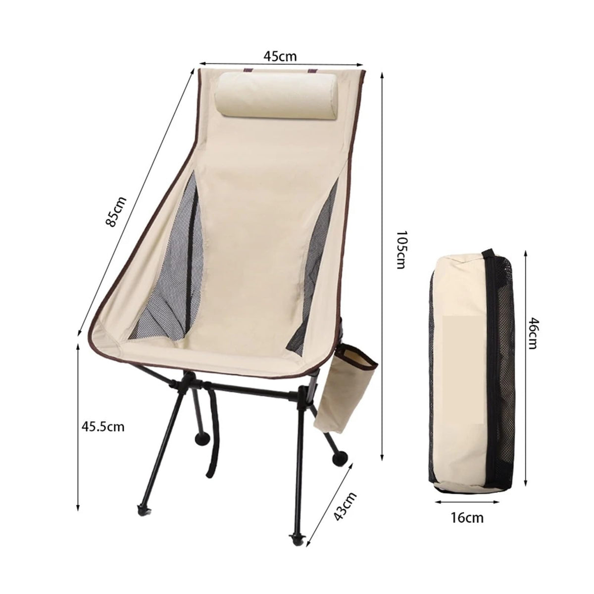 Ultralight High-Back Folding Camping Chair