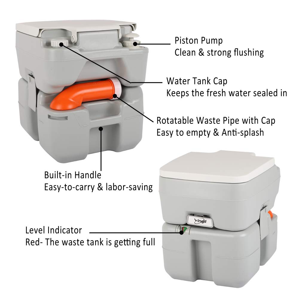 Portable Camping Toilet with Carrying Bag
