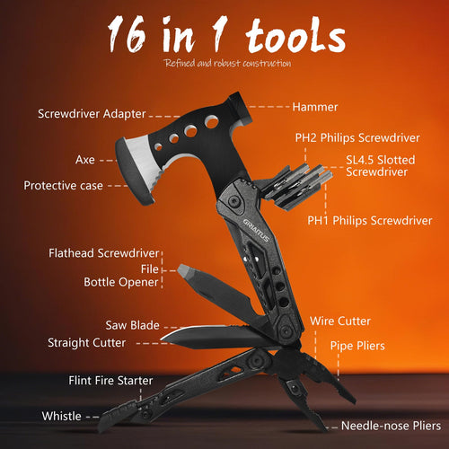 16-in-1 Camping Survival Multitool