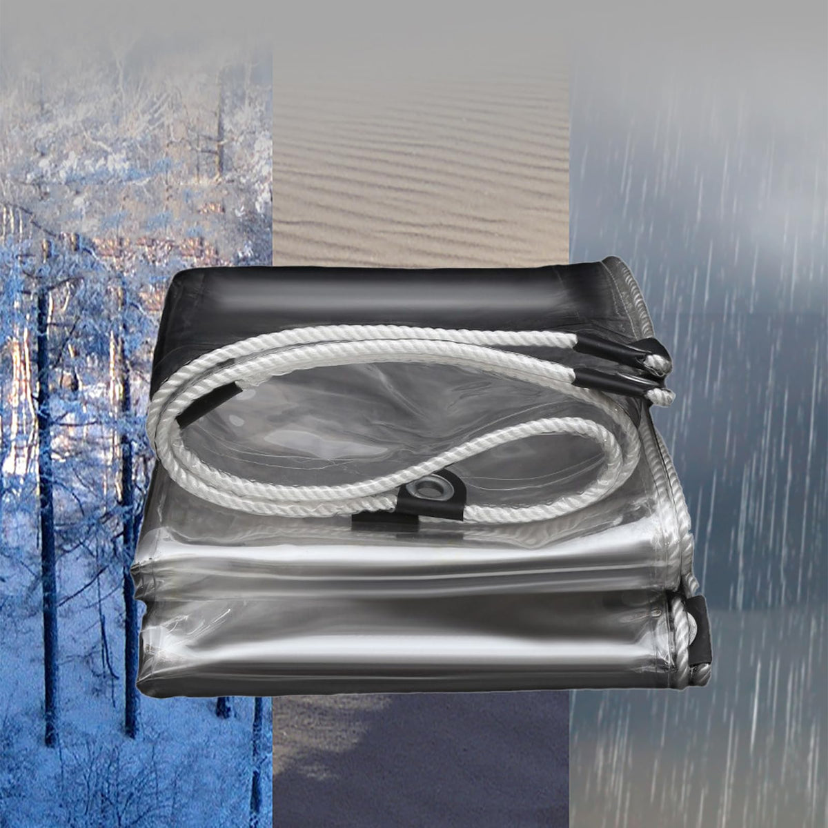 Clear Waterproof Tarp with Grommets