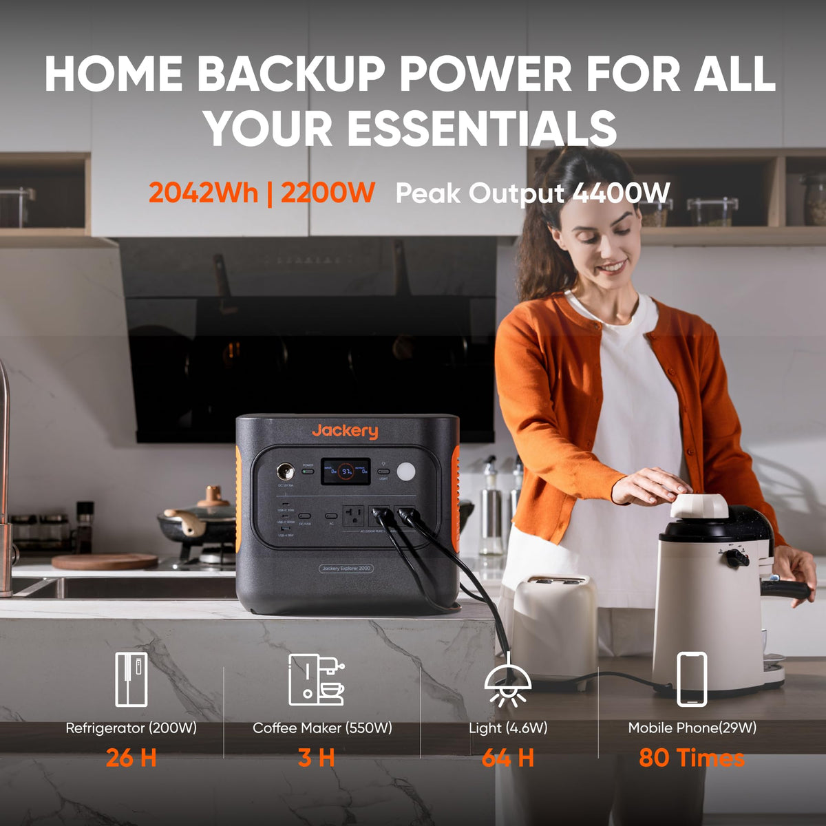 2042Wh LiFePO4 Portable Power Station