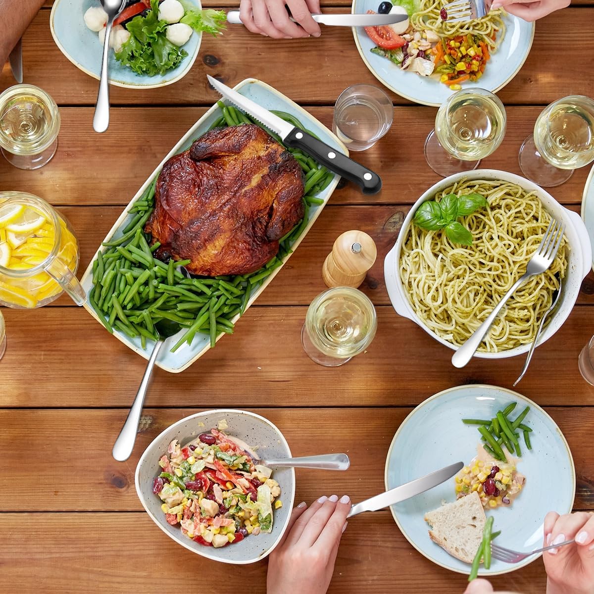 10-Piece Stainless Steel Camping Tableware Set