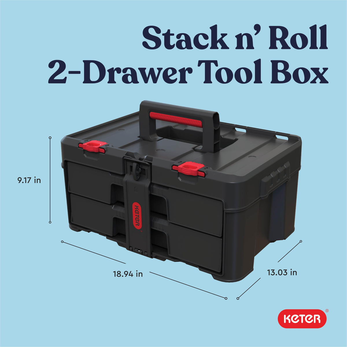 Keter Stack-n-Roll Modular Tools Organizer