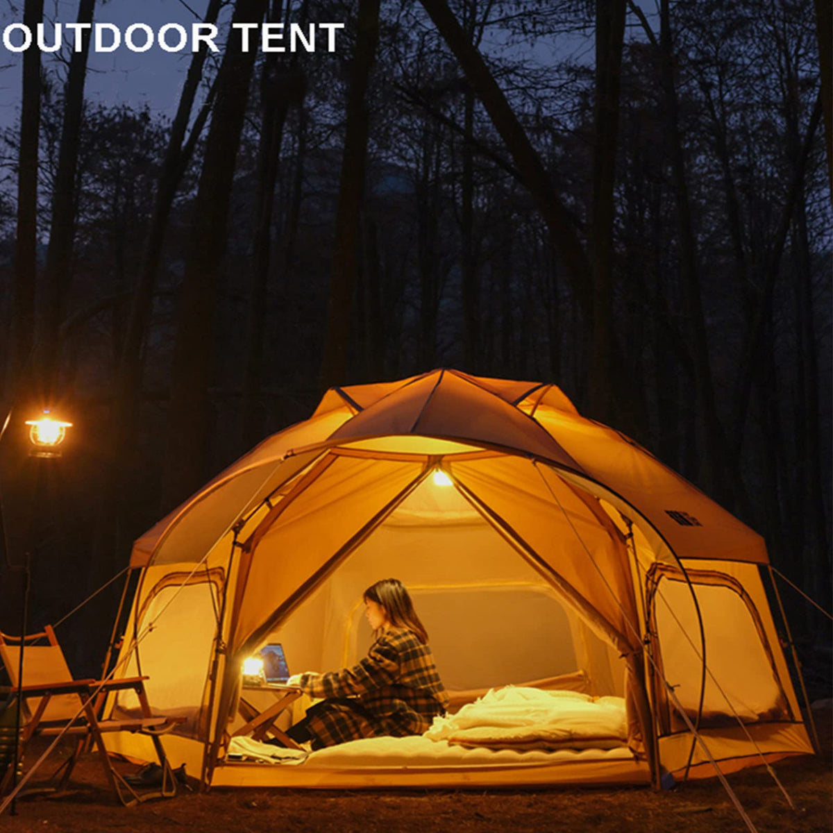 Hexagon Instant Camping Tent for 3–5 Person