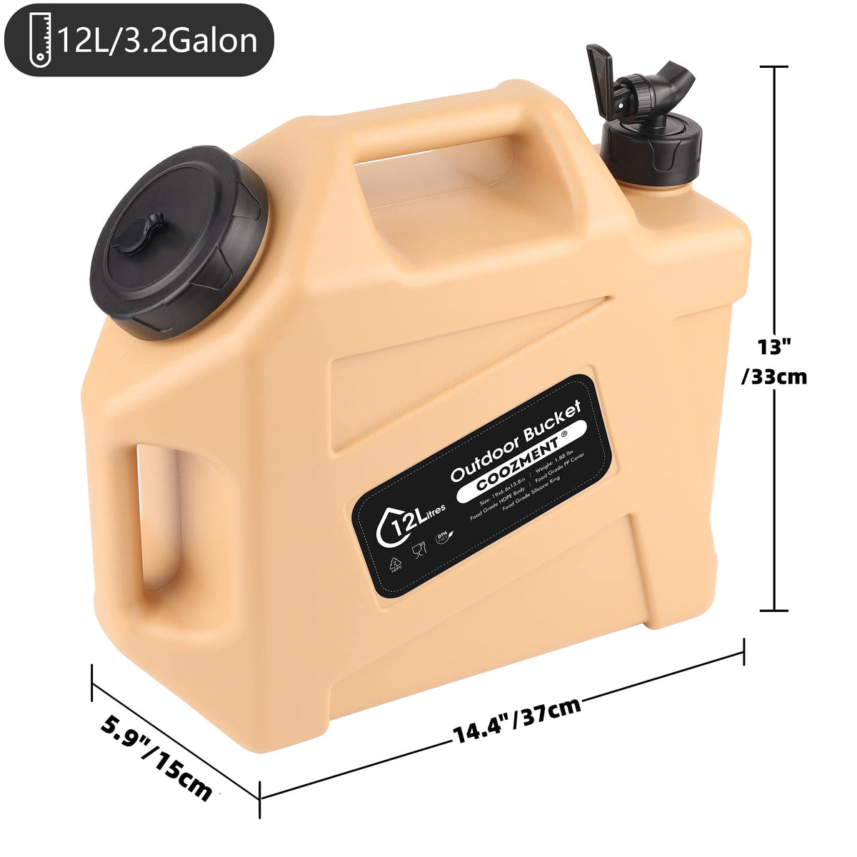 Camping Water Container with Spigot