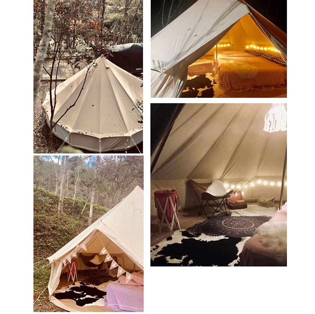 Canvas Bell Tent with Stove Hole for Family Camping