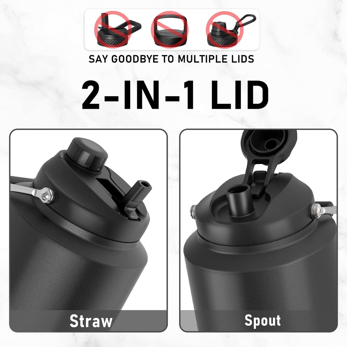 64 oz Insulated Tumbler with 1 Gallon Water Jug