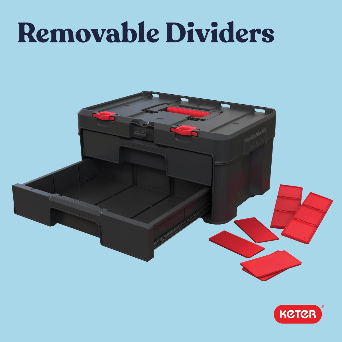 Keter Stack-n-Roll Modular Tools Organizer