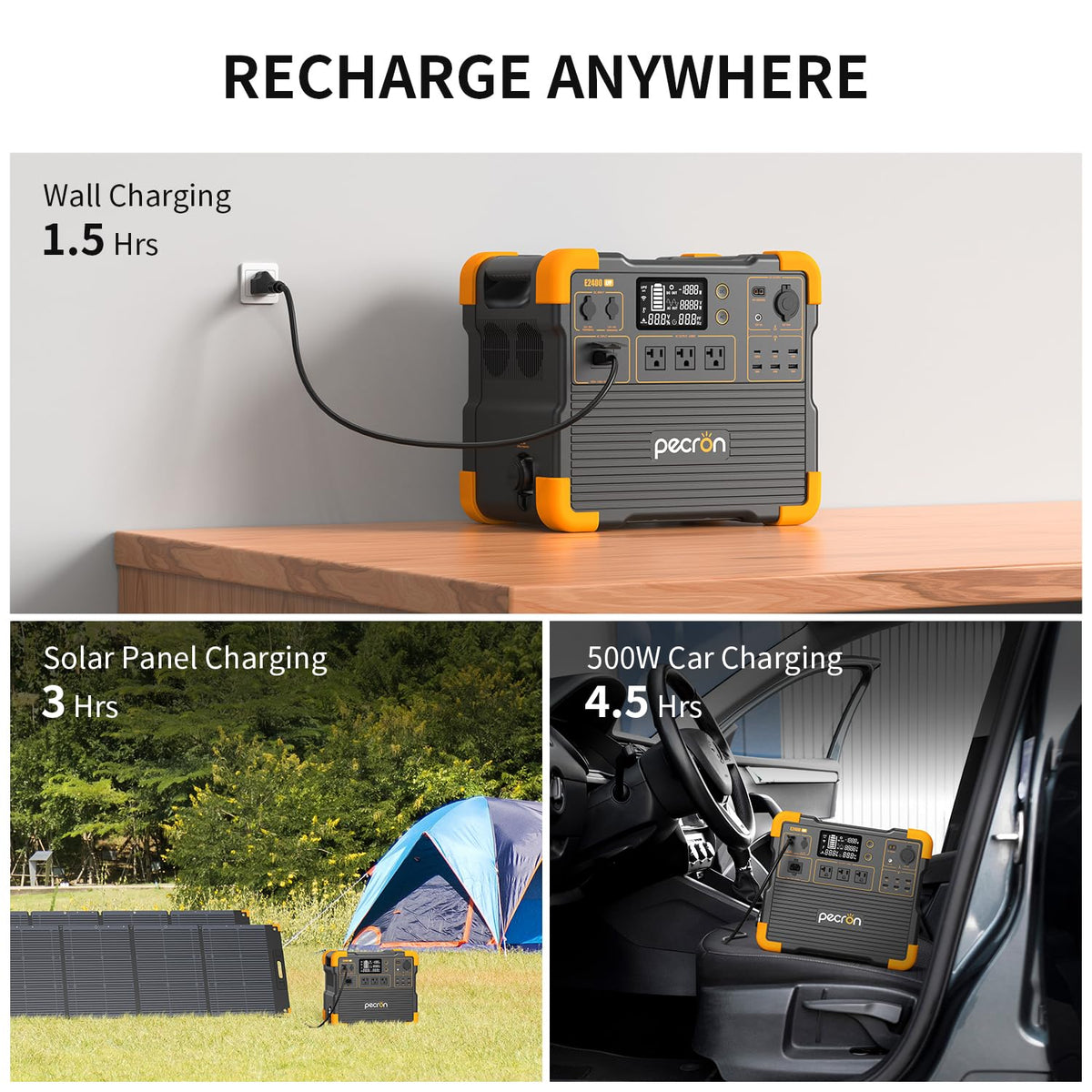 pecron E2400LFP 2048Wh/2400W LiFePO4 Battery