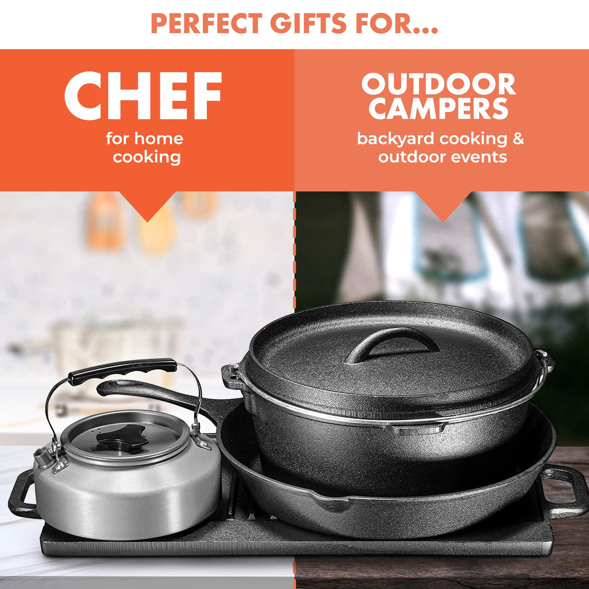 Bruntmor Dutch Oven Camping Set