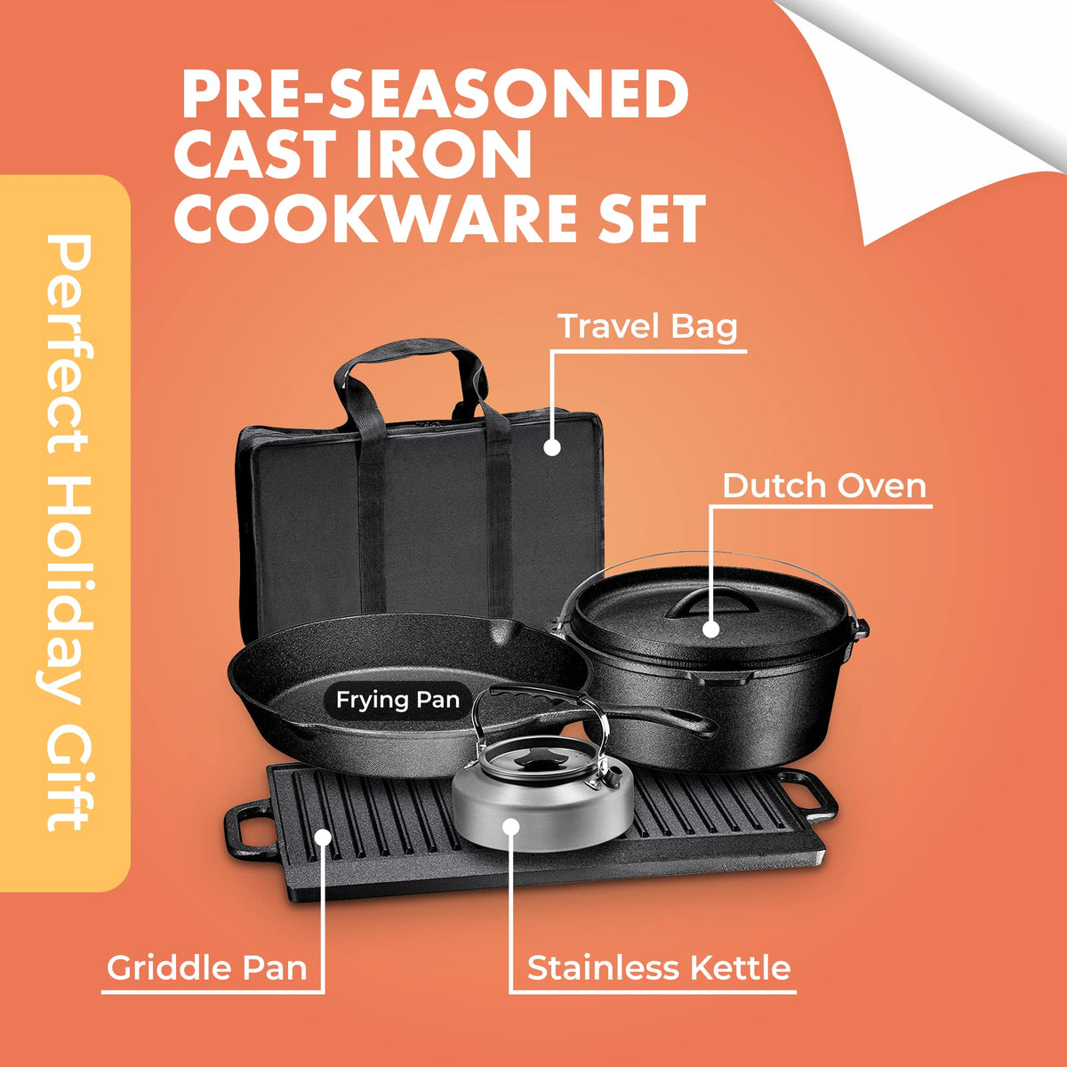 Bruntmor Dutch Oven Camping Set