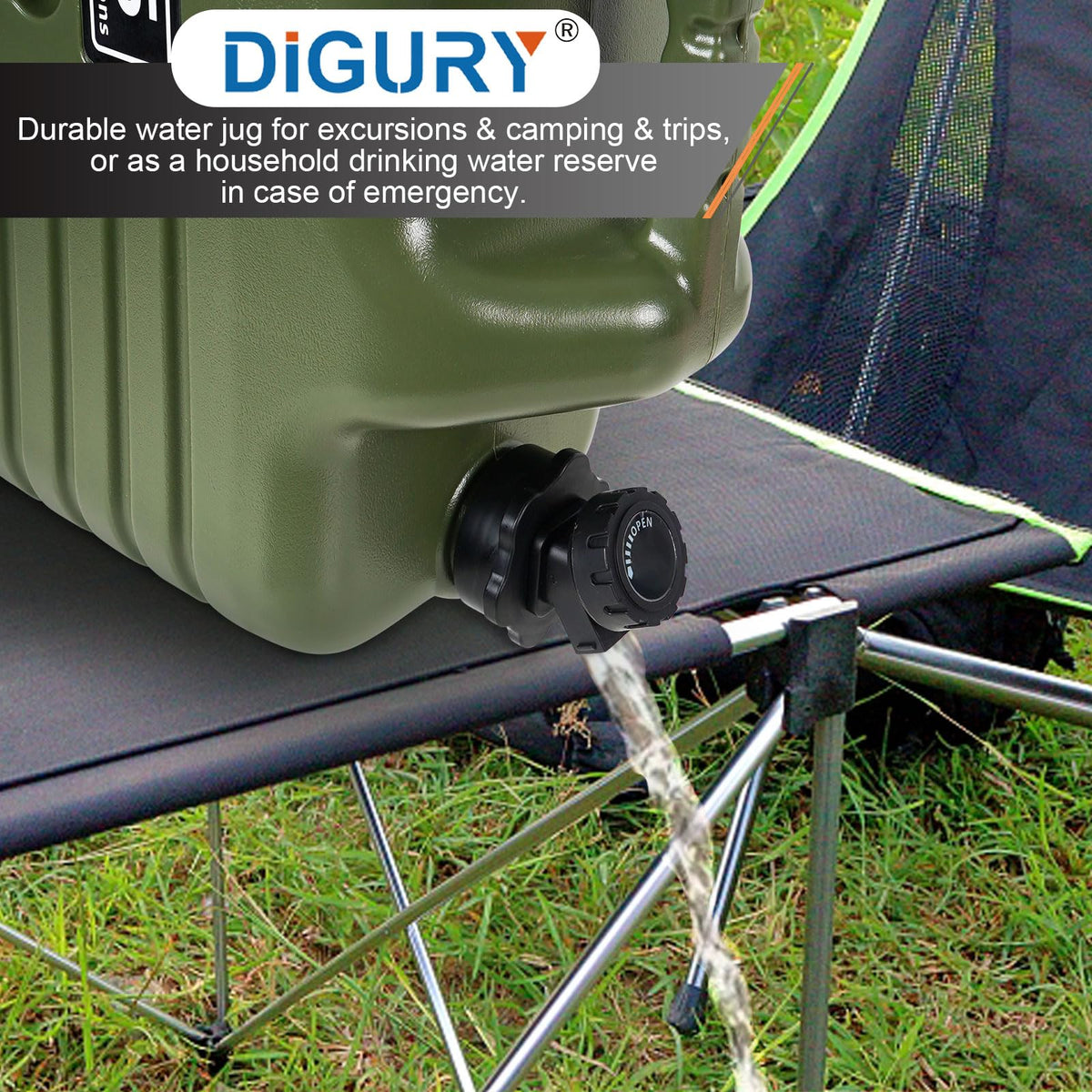 5-Gallon Camping Water Container with Spigot