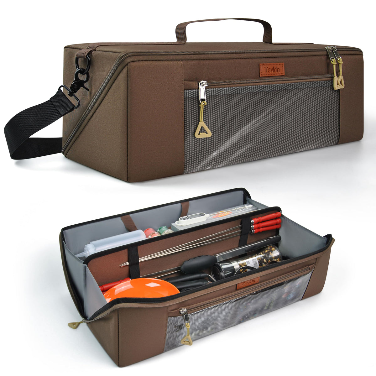 Grill Tool Storage Bag 22Inch Utensil Organizer for Outdoor Cooking ﻿