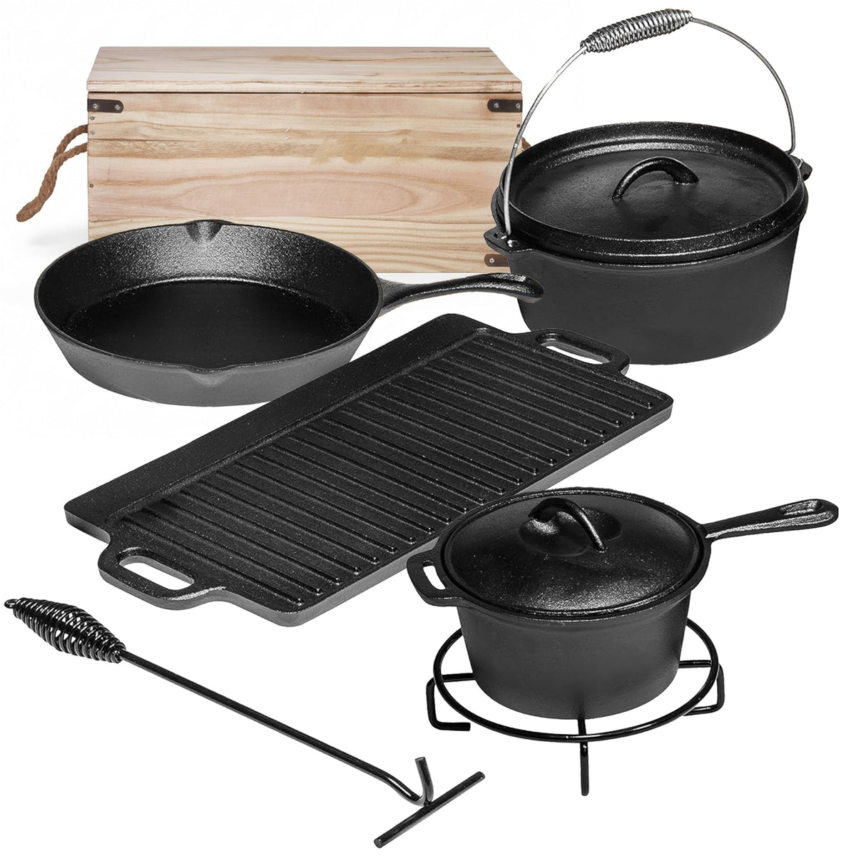 Bruntmor Dutch Oven Camping Set