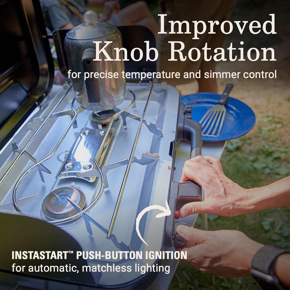 3-Burner Propane Camping Stove with Ignition