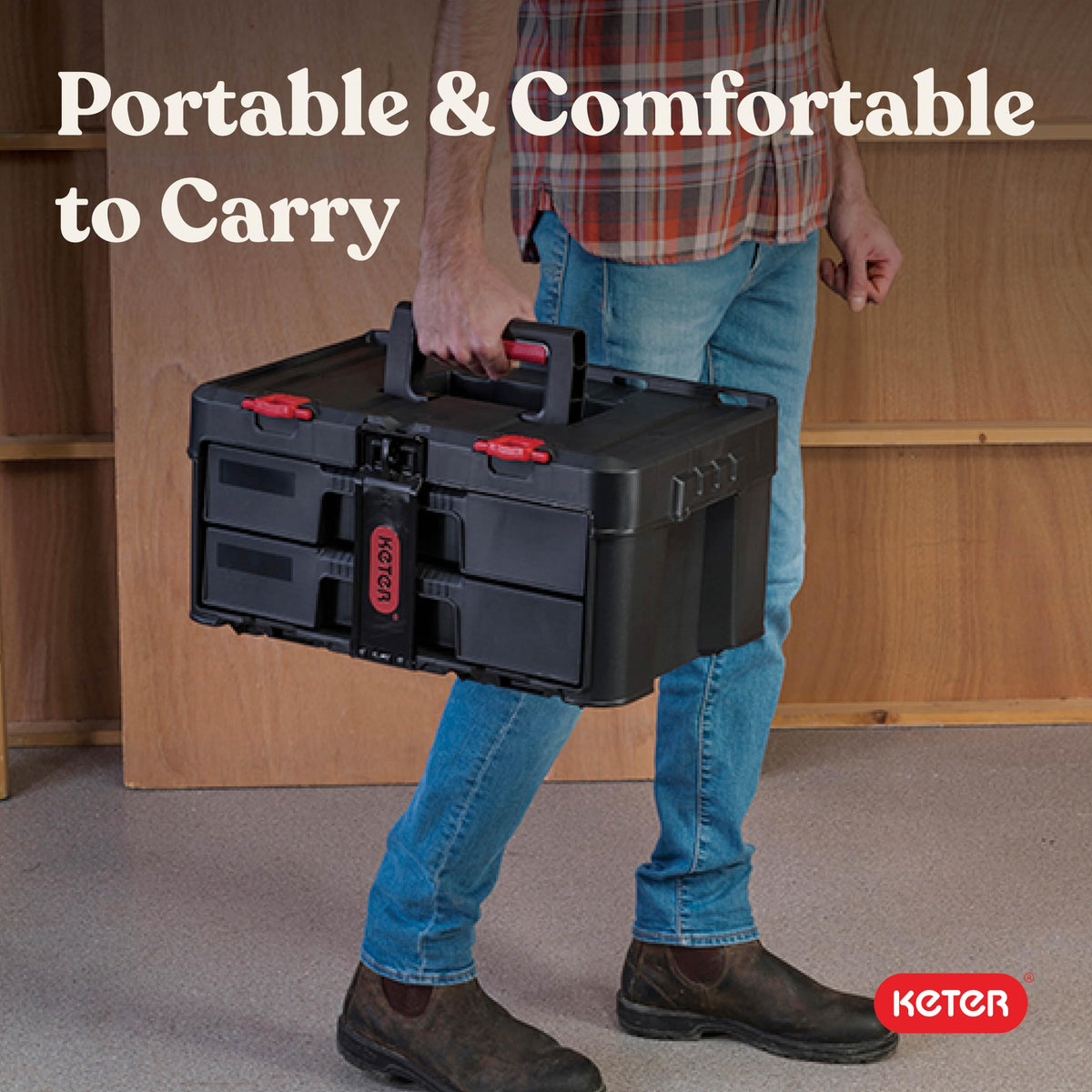 Keter Stack-n-Roll Modular Tools Organizer