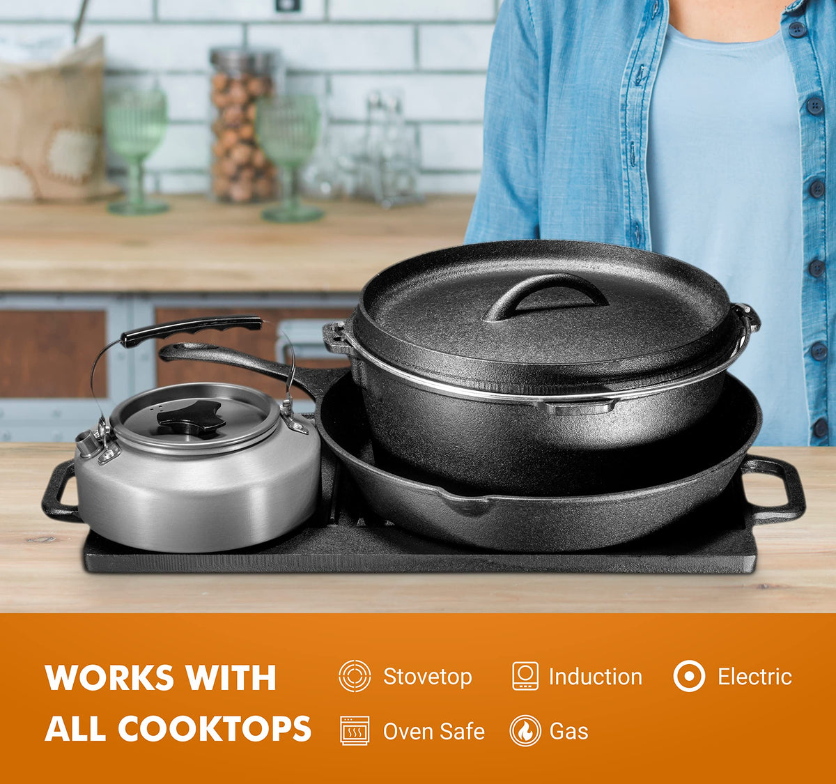 Bruntmor Dutch Oven Camping Set